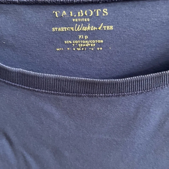 TALBOT~BLUE PULLOVER BLOUSE~XLP - Picture 4 of 5